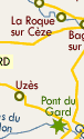 La Roque sur Cèze, Uzès, Pont du Gard, Bagnols sur Cèze